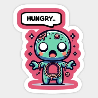 Cute Hungry Zombie Sticker